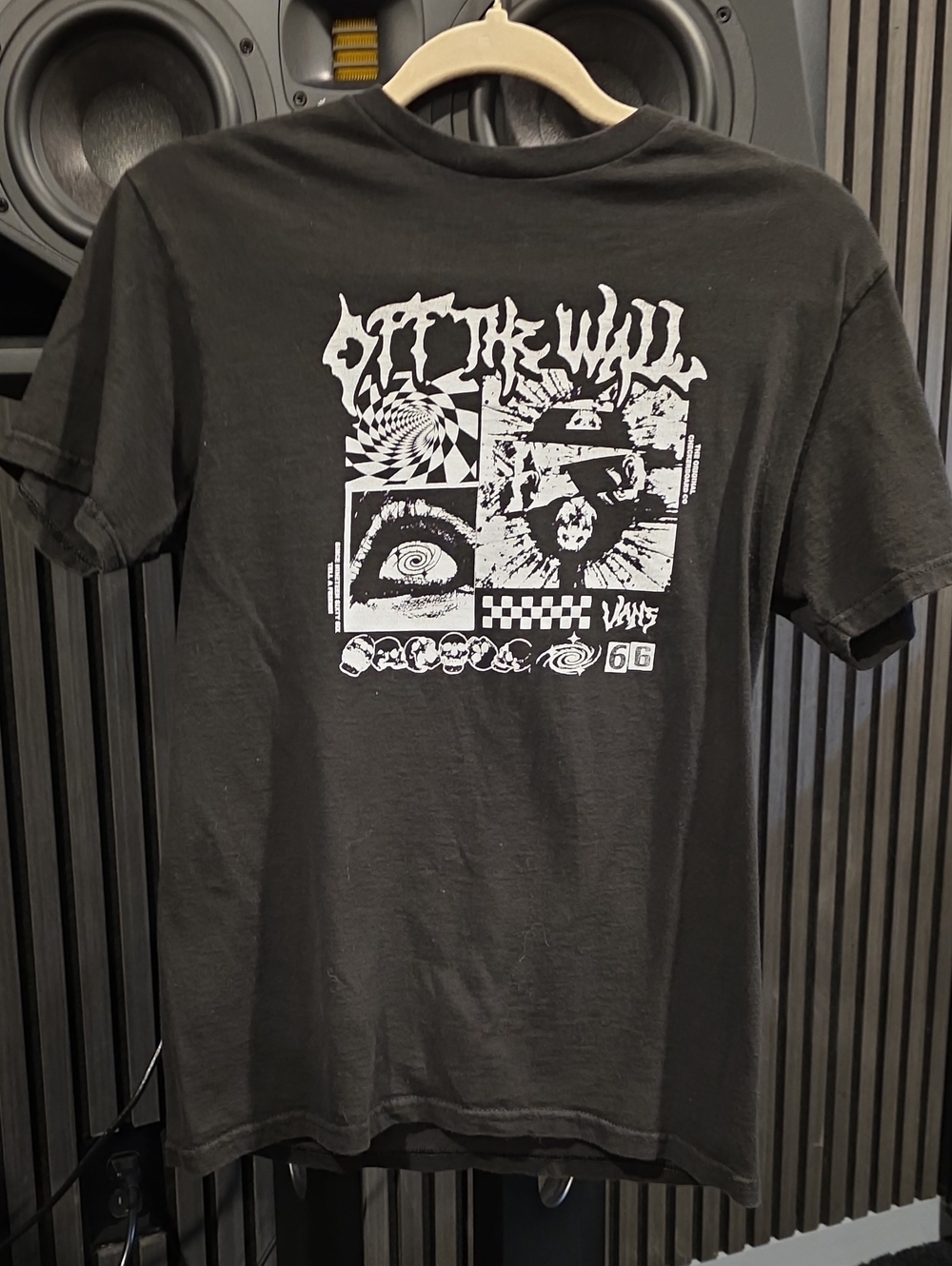 Vans Black Short Sleeve Tee with White Graphic Panels